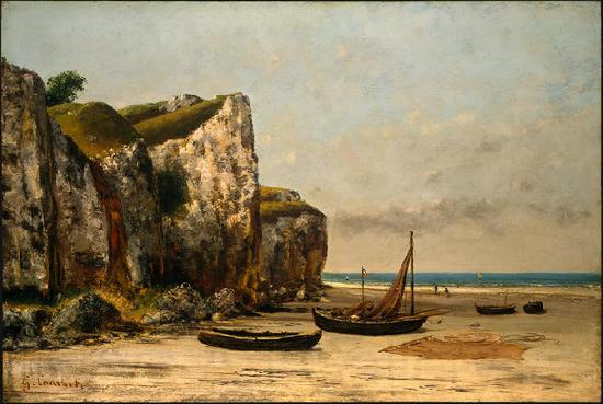 Gustave Courbet Beach in Normandy Norge oil painting art